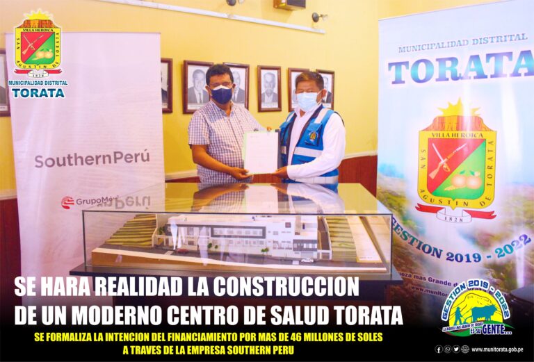ALCALDE DE TORATA ANUNCIA EL INICIO DE LA CONSTRUCCION DEL MODERNO CENTRO DE SALUD EN TORATA