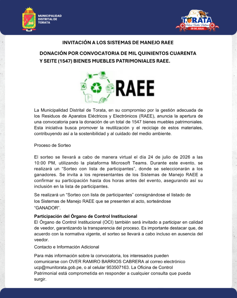 INVITACION A LOS SISTEMAS DE MANEJO RAEE